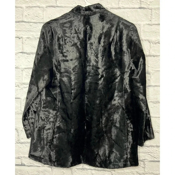 Vintage 1960s Winter black faux fur coat size M. - Picture 4 of 5